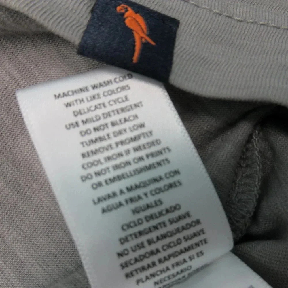 Margaritaville Polo Shirt Men's L Gray Island Reserve Relaxed Cotton - Picture 5 of 7